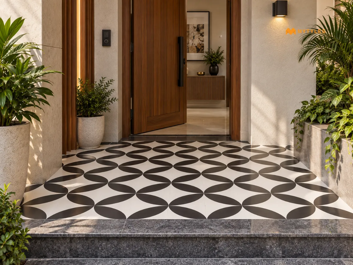 Bring Pattern Into the Entrance or Porch